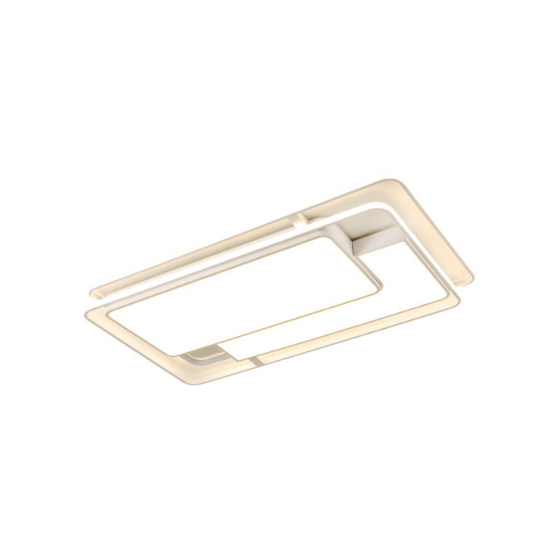 Modern creative geometric rectangular living room light Zhongshan home improvement lighting bedroom advanced sound and light control ceiling light