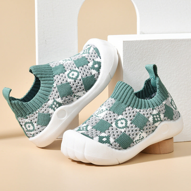 Baby mesh shoes breathable mesh sneakers kids flyknit casual shoes infant soft bottom toddler shoes kids shoes