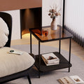 Small apartment simple accessible luxury coffee table bedside table square corner table metal frame small side table sofa side small table