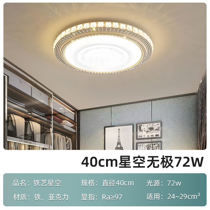 Living room light simple modern round atmosphere led ceiling light crystal bedroom light dining room lighting household lighting