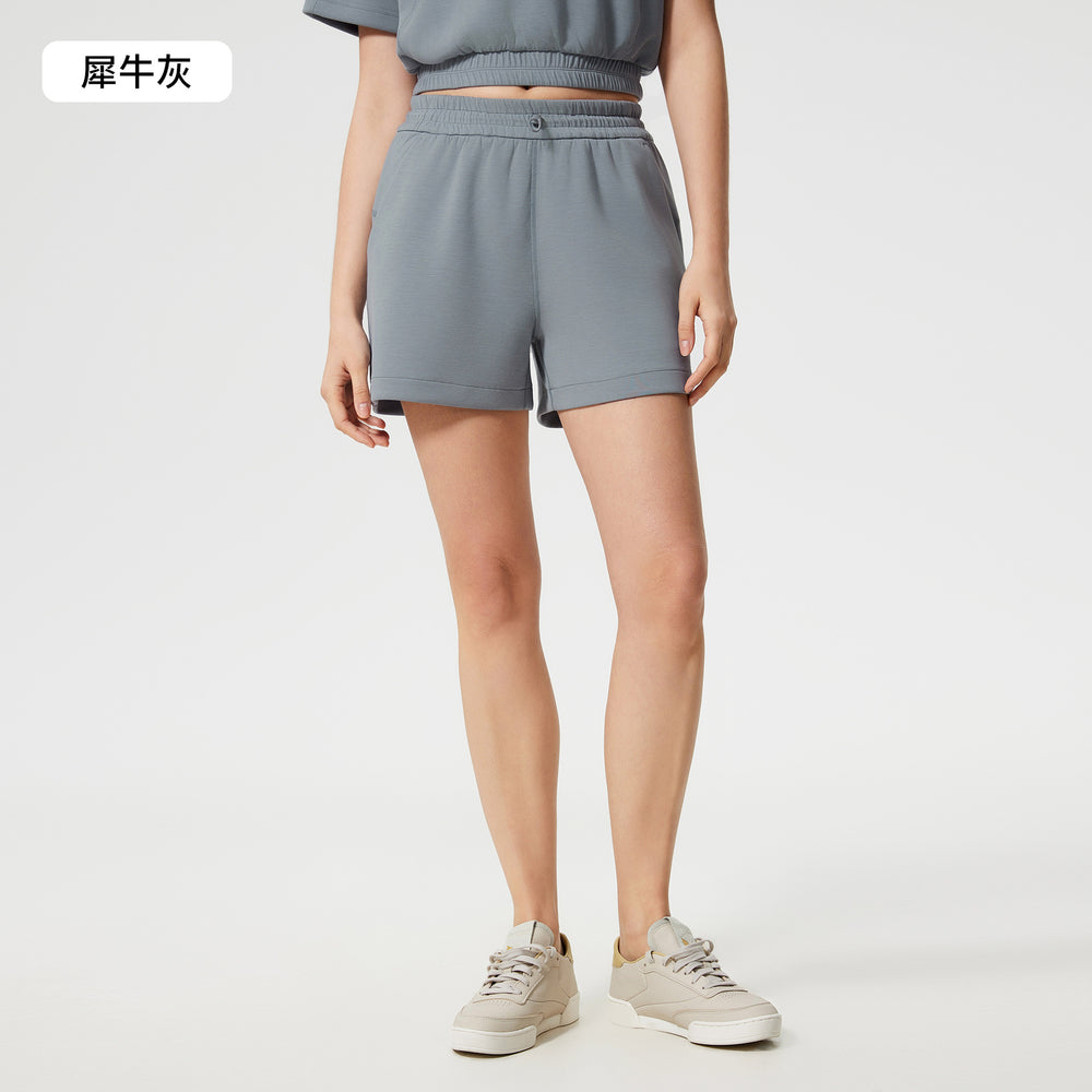 New summer high-waisted loose fit running shorts women's air layer casual versatile fitness yoga pants d25023