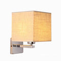 Hotel room aisle wall lamp - modern minimalist background wall bedroom bedside silver wall light - simple luxury style