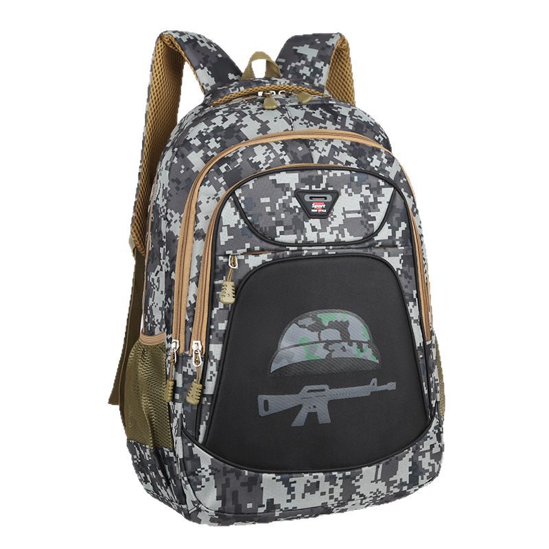 New camouflage backpack men's large-capacity business travel travel computer backpack schoolbag junior high school student