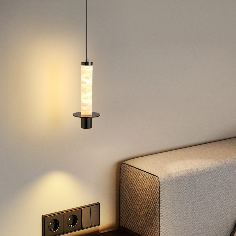 Italian light luxury bedroom bedside chandelier modern casualclassy sense of atmosphere background wall adjustable marble small chandelier