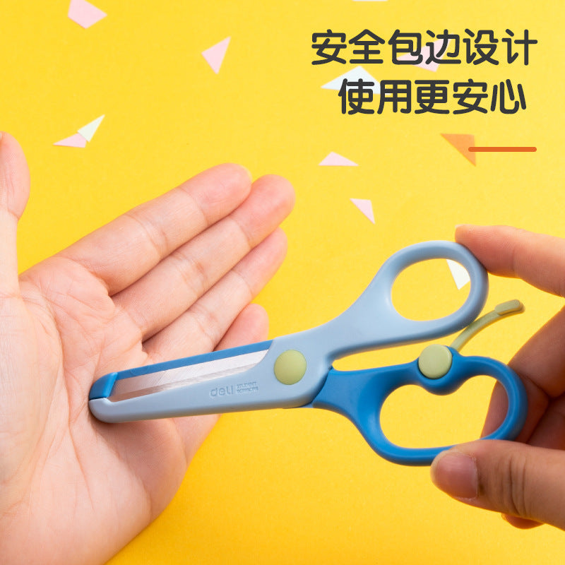 Deli children's scissors 6024 students handmade small scissors for students kindergarten to do handmade