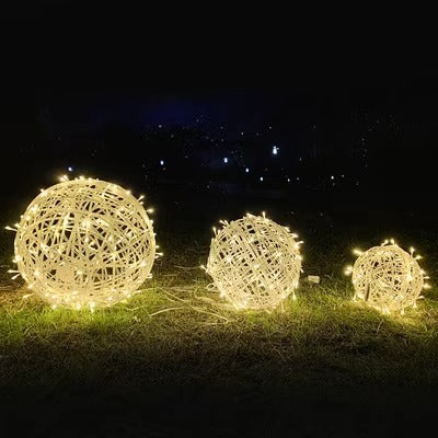 LED vine ball lamp outdoor waterproof hanging tree lanterns festival street engineering lighting luminous round ball decorative lamp