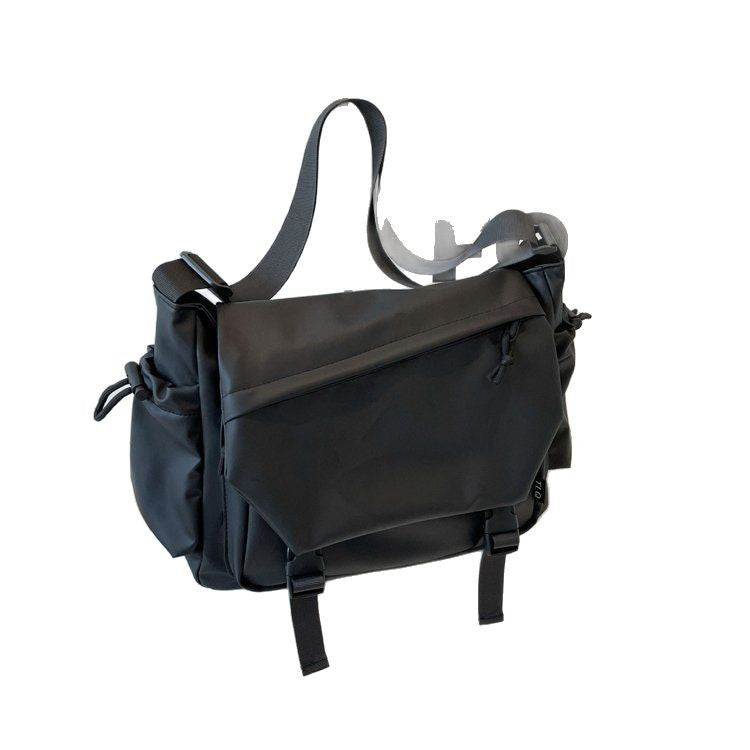 Cross-border popular trendy brand men's and women's messenger bags, locomotive bags, leather film shoulder bags, fashionable and versatile students, class mailman bags