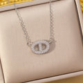 [copper inlaid with zirconium] cross-border hot-selling inlaid pig nose necklace for women, high-end light luxury niche full diamond clavicle chain jewelry