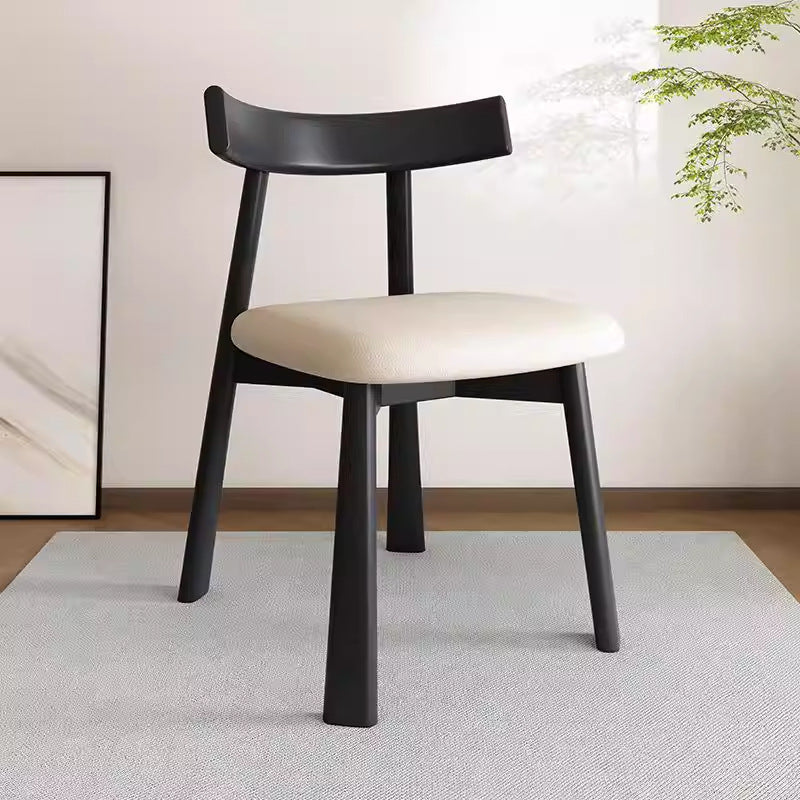 Scandinavian solid wood dining chair for home chinese ancient styleretro black chair ash wood dining table and chair italian normcore back chair