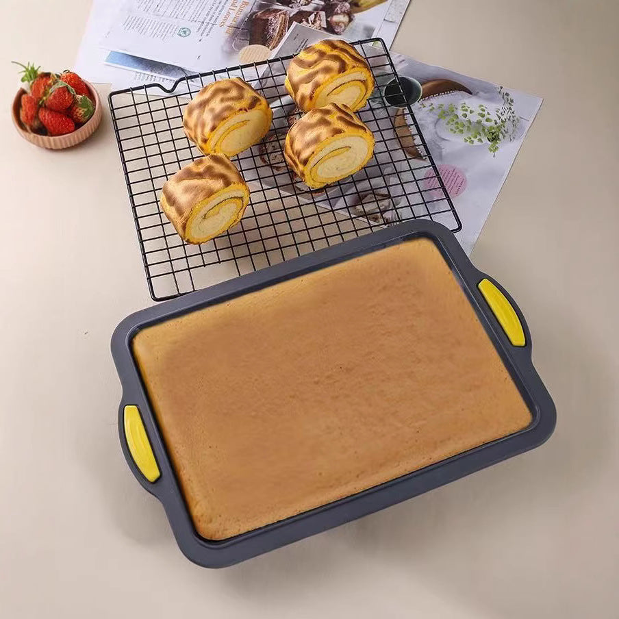 New silicone brownie cake mold, rectangular baking pan, easy release, home use swiss roll mold, baking mold