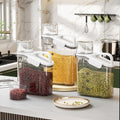 Household rice bucket insect-proof and moisture-proof sealed rice storage box kitchen grain storage box transparent measuring cup with scale