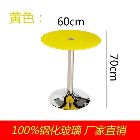 Tempered glass round table minimalist coffee table balcony lounge negotiation table small apartment coffee table discussion table and chairs free shipping
