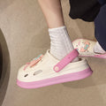 2025new arrival shit-stepping clogs for women outwearsummercutepopularthick sole nurse beach two-wear toe-cap slippers