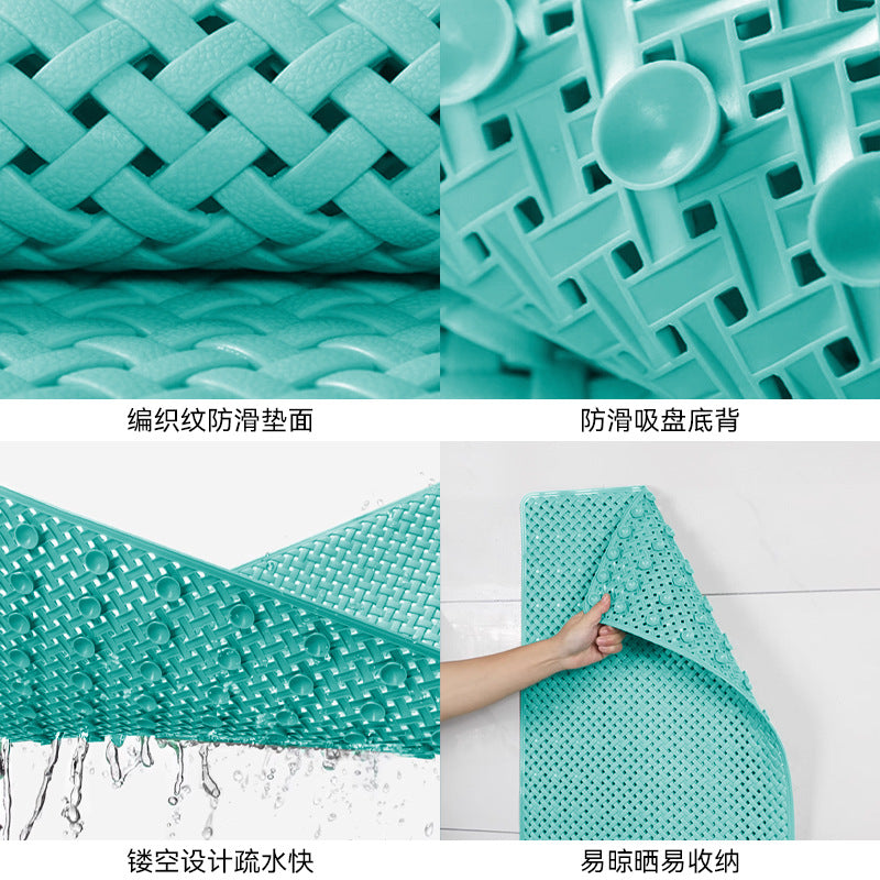 Environmentally friendly and odorless bathroom non-slip mat, shower anti-drop floor mat, bath foot pad, toilet, toilet suction cup soft foot pad