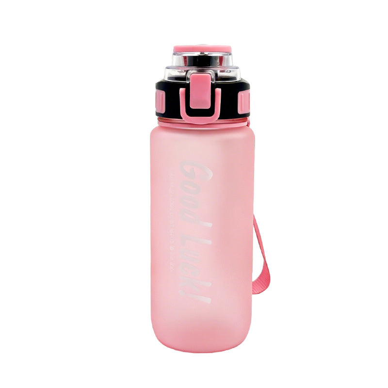 High-style sports water bottle with a creative frosted finish. large capacity, perfect for summer. portable plastic cup ideal for cycling, fitness, and sports