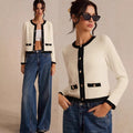 new european and american style fashionable women's knitted sweater - chic chanel-inspired design