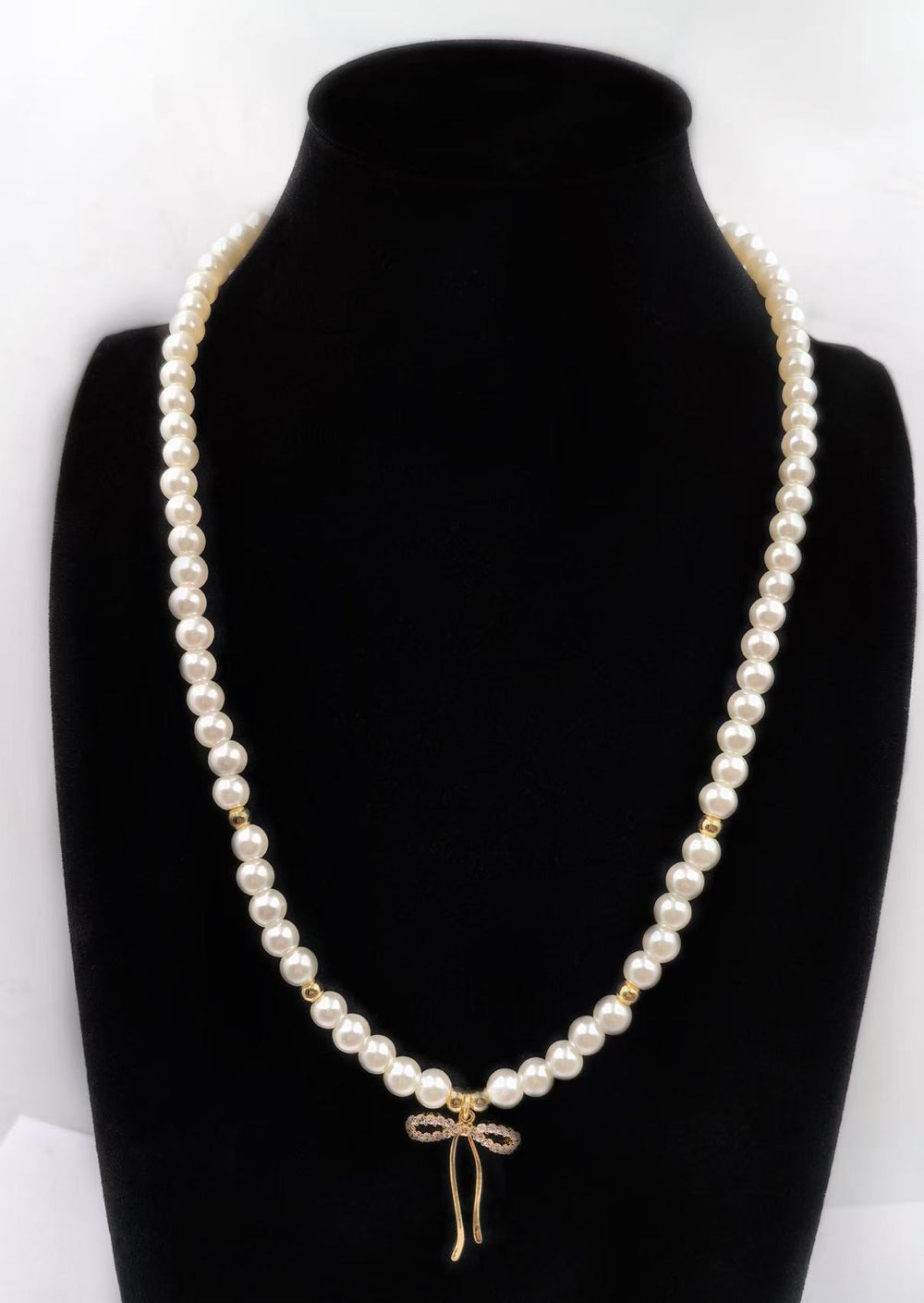 Shijia pearl necklace women's niche styleaccessible luxury design classy fashionelegant clavicle chain necklace sweater chain bead chain