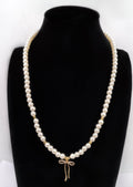 Shijia pearl necklace women's niche styleaccessible luxury design classy fashionelegant clavicle chain necklace sweater chain bead chain