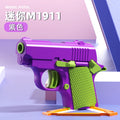 Gravity cub 1911 pistol blowback reloading little carrot pistol mini carrot knife d printed decompression toy