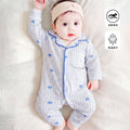 Infant romper - summer lightweight, class a, long sleeve, turn-down collar, newborn air conditioning suit, baby crawling suit for boys and girls