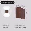 Carpenter's wood grain wall sconce - up & down lighting, artistic background, aisle, corridor, entryway, stairwell, balcony wall fixture