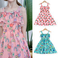European and american style ruffle off-the-shoulder floral dress - milk silk printed strapless dress - dropshipping available