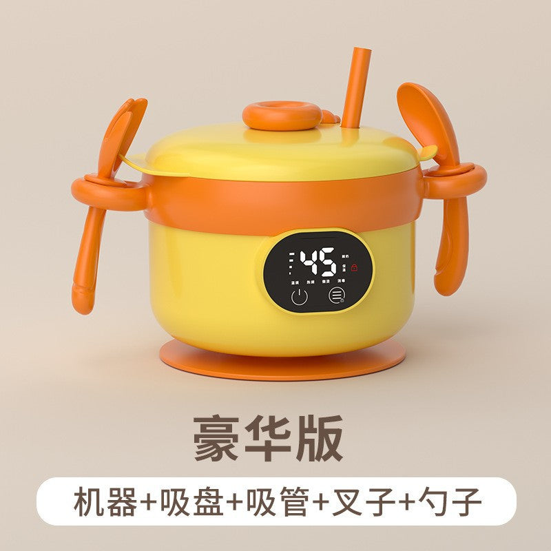 Smart charging thermostatic bowl, heated food bowl, baby insulated bowl, home use no-fill water baby & kids tableware, portable