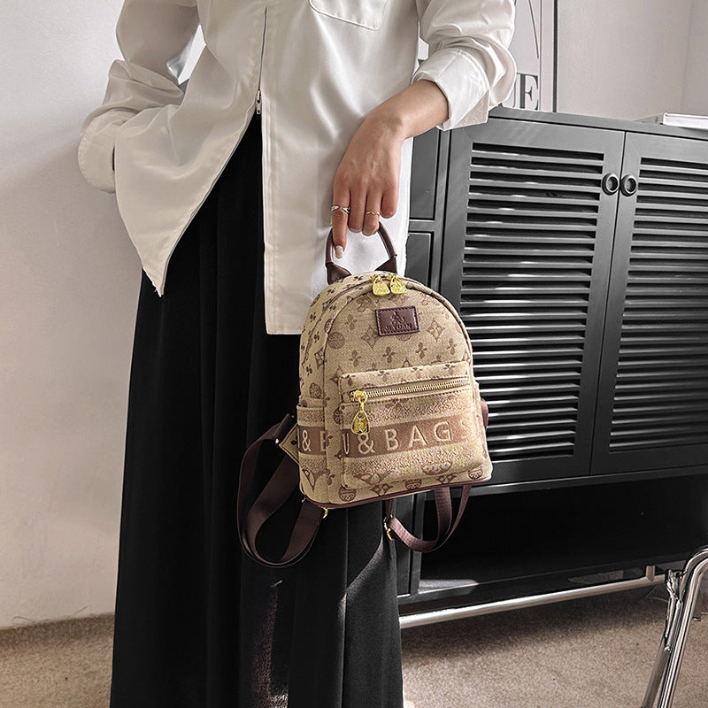 Canvas backpack women's new trendy fashion large capacity backpack high-end commuter shoulder bag wholesale