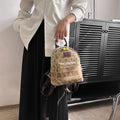 Canvas backpack women's new trendy fashion large capacity backpack high-end commuter shoulder bag wholesale