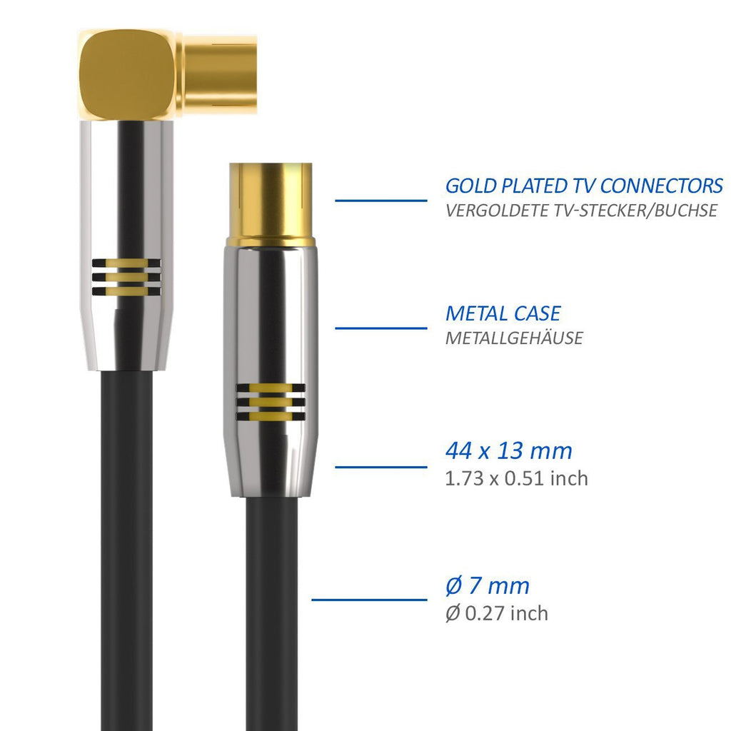 Male to female high definition cable TV cable TV closed circuit RF antenna set top box cable RF direct TV signal cable