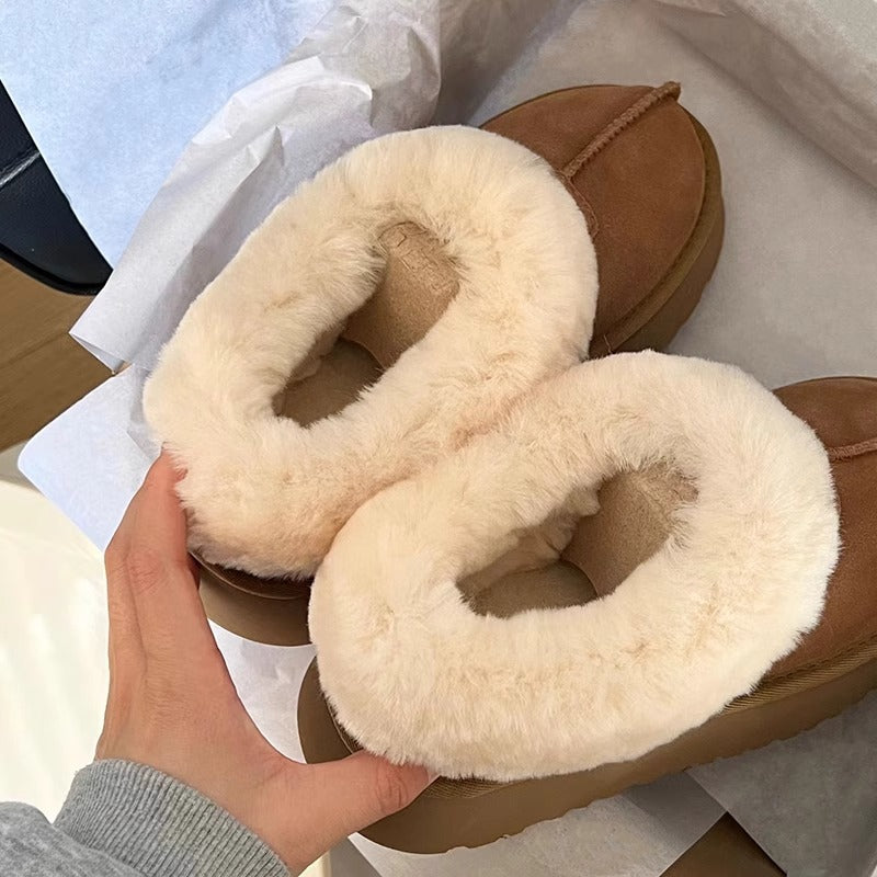 Women's snow boots - new 2026 winter collection: fleece-lined, extra thick, slip-on style. perfect for autumn and winter - fluffy, warm, and comfortable