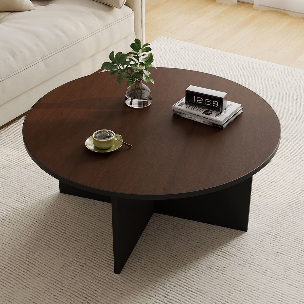 Small round table casualscandinavian round tea table design living room small apartment bedroom modern coffee table artificial board without frame