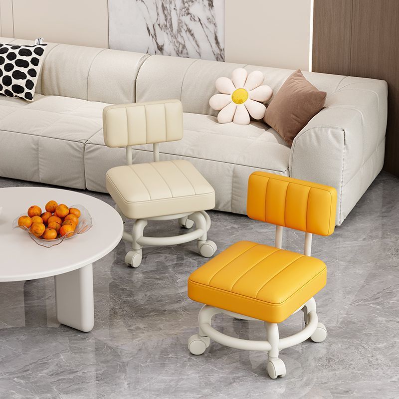 Manufacturer wholesale universal wheel stool pulley square Internet celebrity lazy backrest chair household with wheel shoe change dismantling express