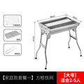 Portable bbq grill iron mesh stainless steel mesh bbq rack outdoor camping home charcoal grill folding stove
