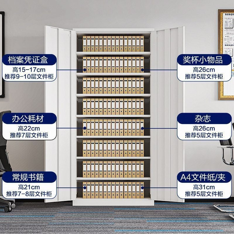 Heavy-duty steel office file cabinet - steel document cabinet for financial records, accounting files, and storage - low profile storage unit