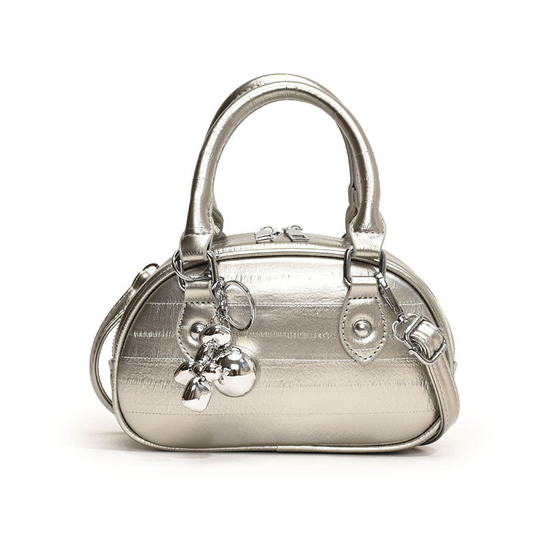 Classy silver small bag for women new arrival popular easiest for match crossbody bag fashion super popular satchel bowling bag