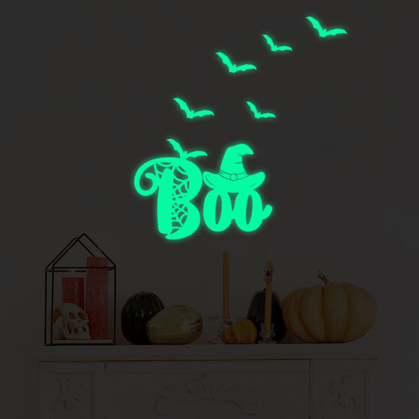 YG364  Halloween luminous sticker holiday party wall sticker decoration self-adhesive fluorescent sticker creative glow