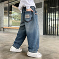 Boys' spring denim jeans - new  styles for spring and autumn. trendy and stylish long pants for older boys and big kids. loose fit, fashionable