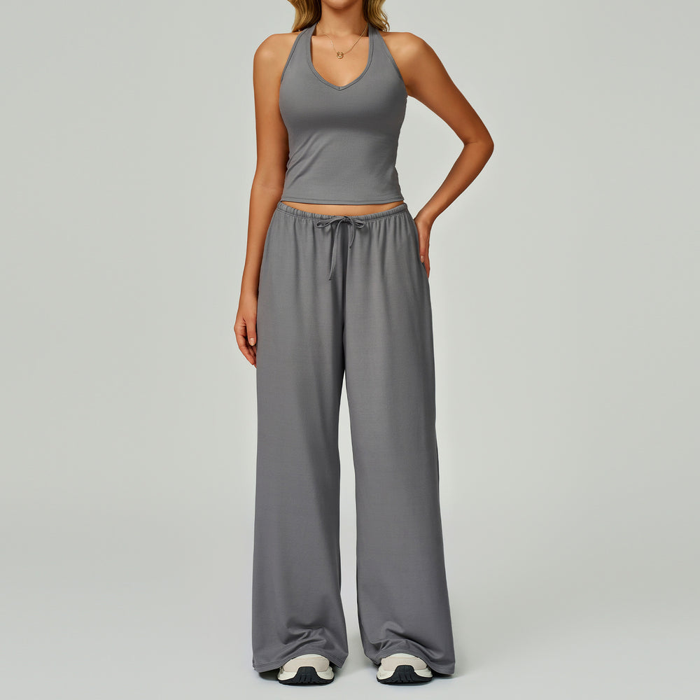fall/winter new arrival: brushed yoga set - quick-dry, beautiful back tank top, activewear set for women - casual running & fitness