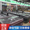 Qianxi supermarket combination island counter horizontal freezer commercial large capacity refrigerated and frozen display cabinet quick frozen ice cream cabinet