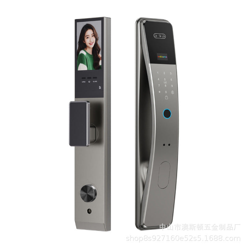 Palm vein smart lock 3d face recognition smart door lock rental house password lock wooden door fingerprint lock graffiti intercom