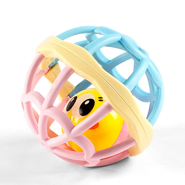 Cross-border South East Asia Export Baby Soft Glue Stick Fitness Hand Rattle Hand Grab Ball Dumbbell Toy Warm Color Fitness Combination