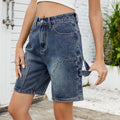 European and american cross-border  summer street   washed new fashion cool denim pants for women