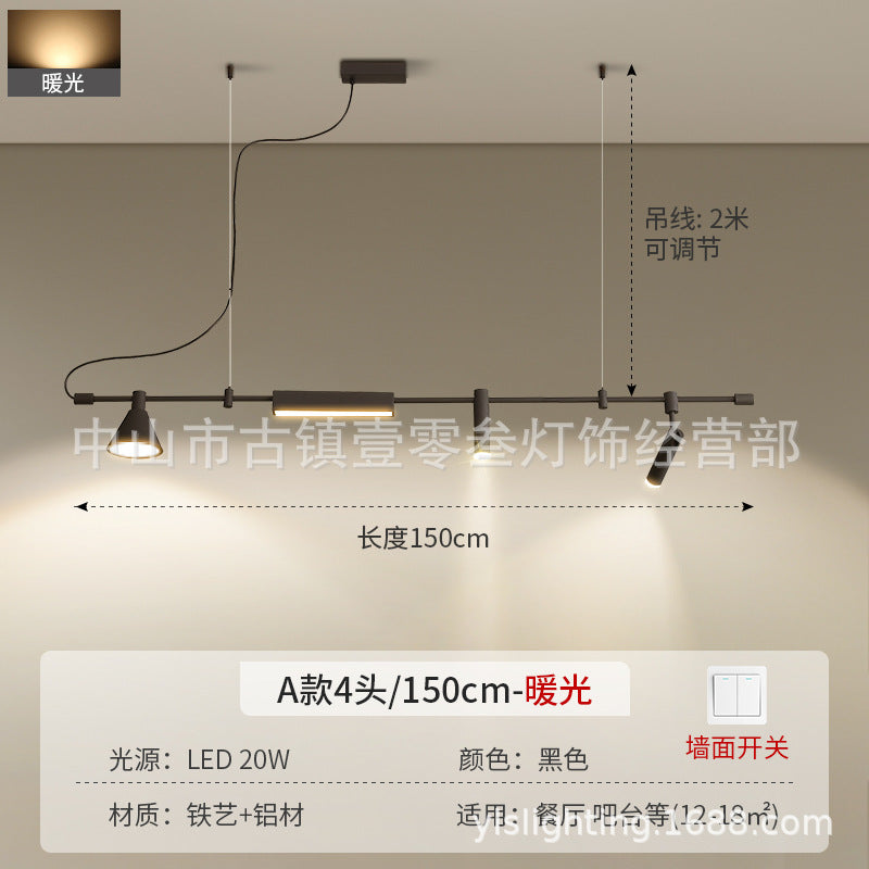 Chandelier Restaurant Light Fashion Lighting Simple Modern Dining Room Bar Office Conference Table Long Creative Designer