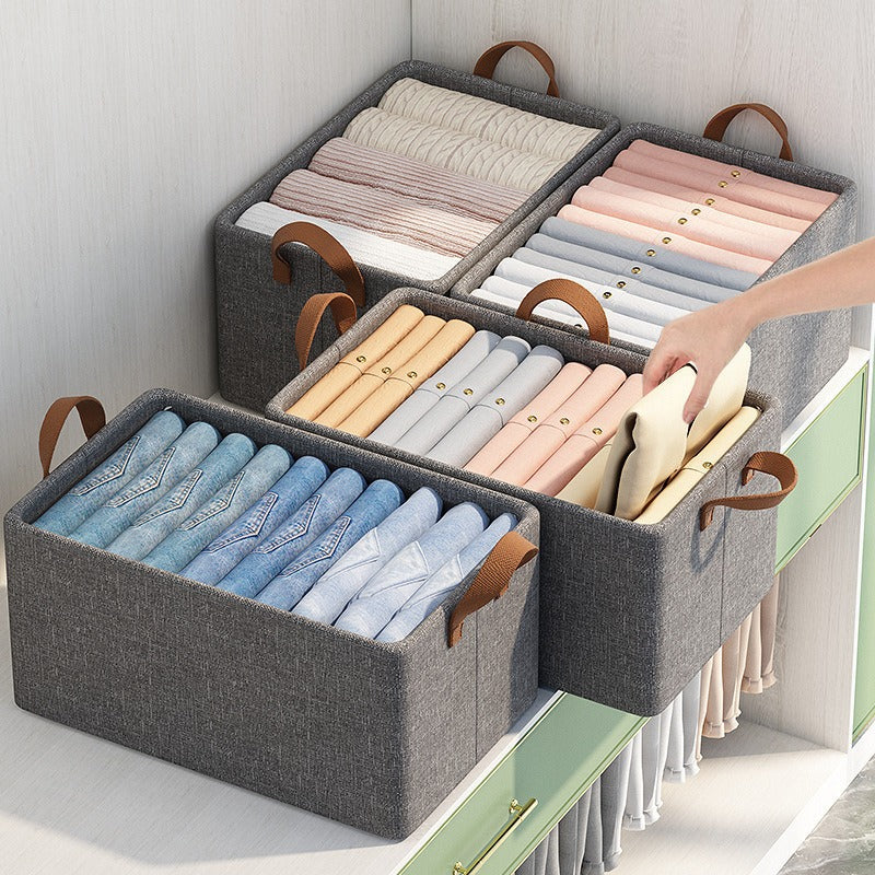 Folding storage box Clothes pants Household drawer wardrobe Storage box Storage box Organizing box Basket