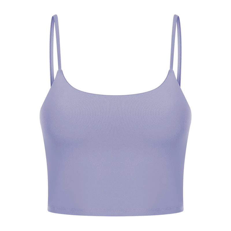 New women's yoga top - sports bra with padded cups, spaghetti straps, and beautiful back design - fitness tank top, yoga vest c5238