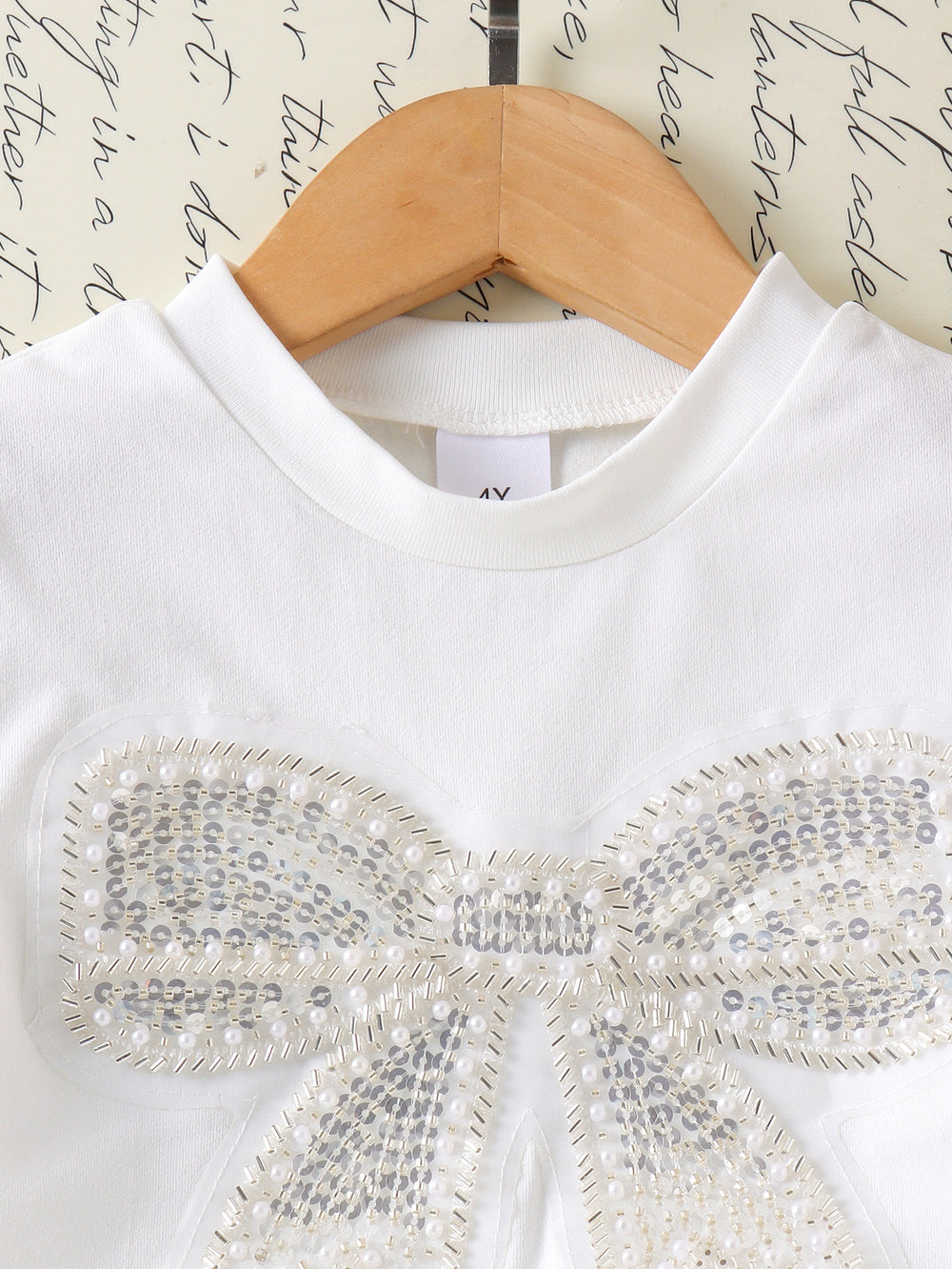 Kids clothing  cross-border new arrivalfashionspring & fallgirl white short-sleeved t-shirt baby children's clothing