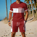 men's short-sleeve and shorts set, casual sportswear set, 3d printed cross-border hot seller, dropshipping available