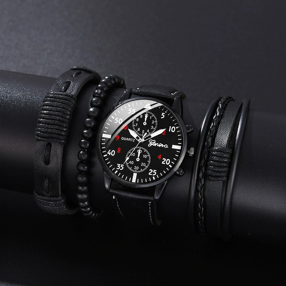 Aliexpress new men's versatile fashion watch, hot-selling business two-dial wristwatch, factory direct