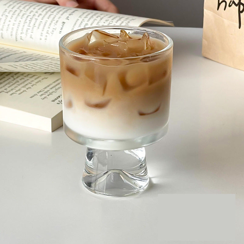 Luxury glassware: elegant stemmed glasses for home, juice, coffee, trendy restaurant drinks & desserts
